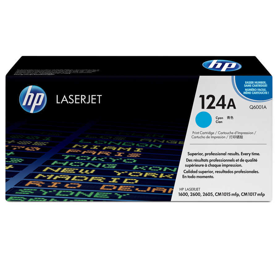 Hp Q6001A (124A) Mavi Orjinal Toner kutu hasarlı