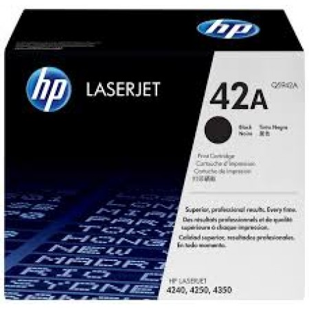 Hp Q5942A (42A) Siyah Orjinal Toner kutu hasarlı Hp Q5942A (42A) Siyah Orjinal Toner kutu hasarlı