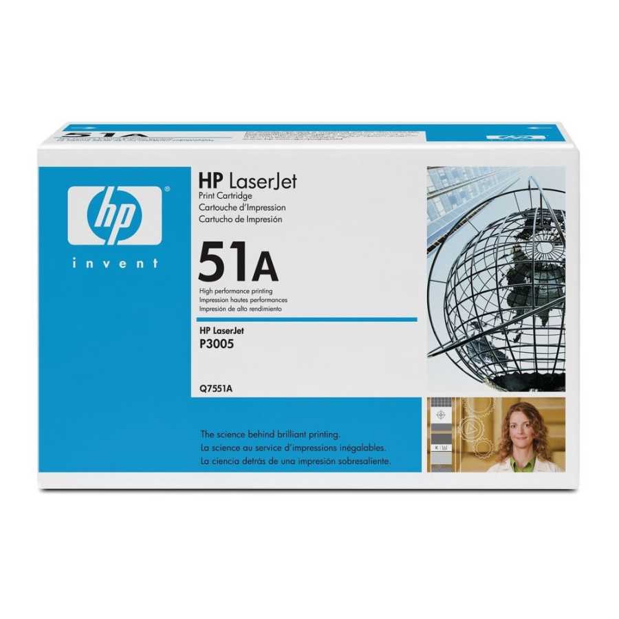 HP Q7551A (51A) Siyah Orjinal Toner - LaserJet 3005 (B) (T10092) eski kutu 
