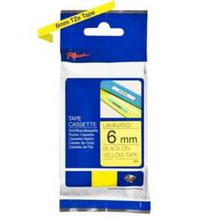 Brother TZe-611 6mm Sarı üzerine Siyah Laminasyonlu Muadil Etiket Brother TZe-611 6mm Sarı üzerine Siyah Laminasyonlu Muadil Etiket