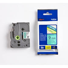 TZe-721 9mm Yeşil üzerine Siyah Laminasyonlu Etiket (TZe Tape)
