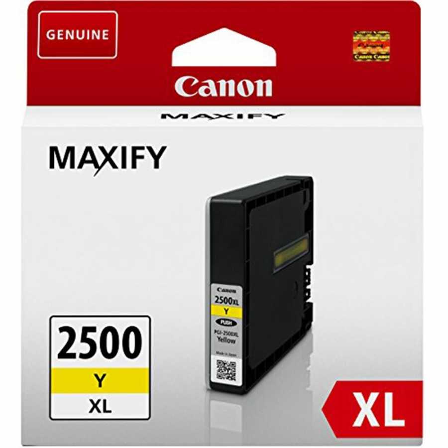 Canon PGI-2500XL (9267B001AA) Y Sarı Orjinal Kartuş - Maxify iB4050 / MB5050 (T1598) KUTU HASARLI