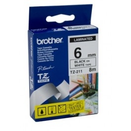 Brother TZE-221 9mm Siyah Üzerine Muadil Beyaz Etiket Şeridi - PT 1280 (T6295)