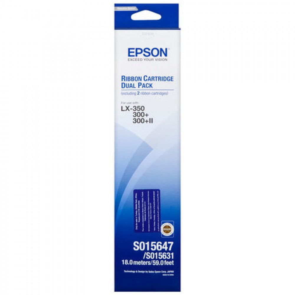 Epson (LX-350/LX-350/8750) C13S015647 Kutu Hasarlı Orjinal Şerit 2Li