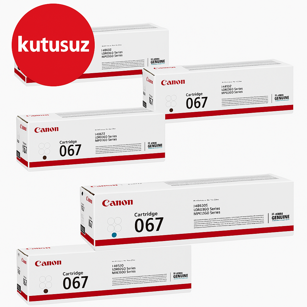 Canon 067 (Sarı, Kırmızı, Mavi, Siyah) Demo Toner Takımı | Orijinal Canon Kalitesi - Demo Ürün