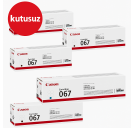 Canon 067 (Sarı, Kırmızı, Mavi, Siyah) Demo Toner Takımı | Orijinal Canon Kalitesi - Demo Ürün