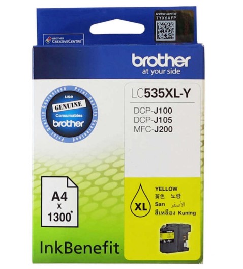 Brother LC535XLY Sarı Orjinal Kartuş