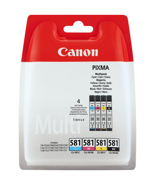 Canon CLI-581 Orjinal Multi Paket Mürekkep Kartuş