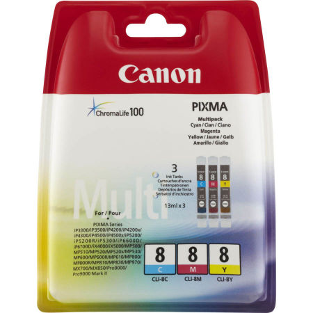 Canon CLI-8 Orjinal Renkli Multi Paket Mürekkep Kartuş Canon CLI-8 Orjinal Renkli Multi Paket Mürekkep Kartuş