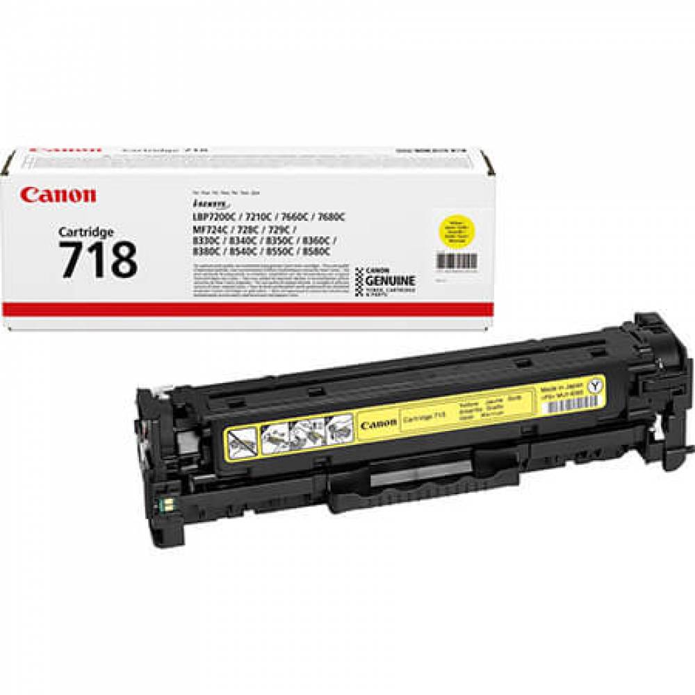 Canon CRG-718Y Kutusu Hasarlı Sarı Orjinal Toner