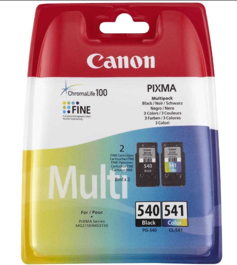 Canon PG-540/CL-541 Siyah Ve Renkli Orjinal Multi Paket Kartuş 