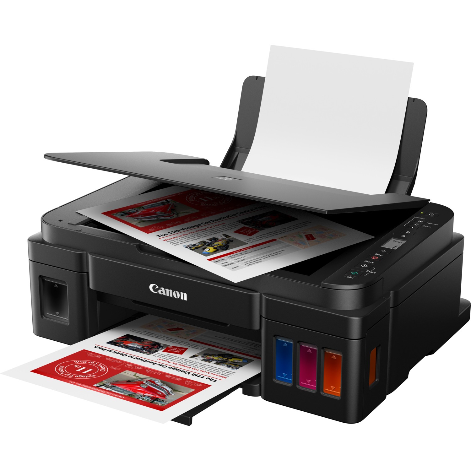 Canon Pixma G3411 Wi-Fi + Tarayıcı + Fotokopi Renkli Çok Fonksiyonlu Tanklı Yazıcı
