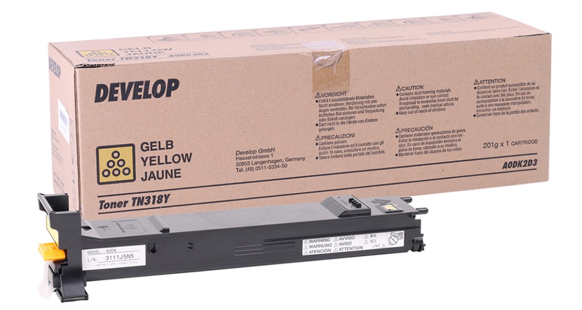 Develop TN-318 Orjinal Sarı Toner Ineo
