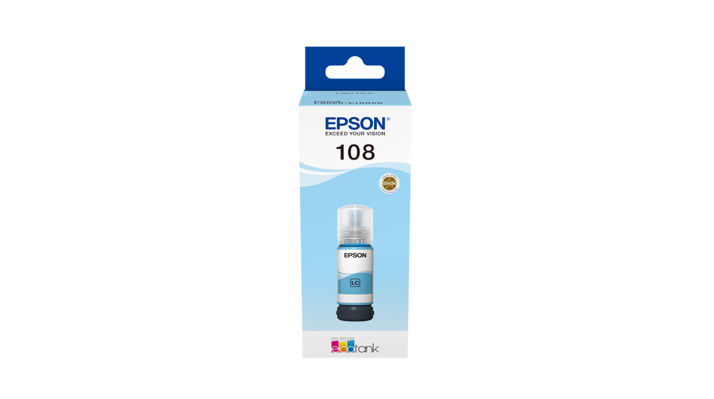 Epson 108 Açık Mavi Orjinal Mürekkep