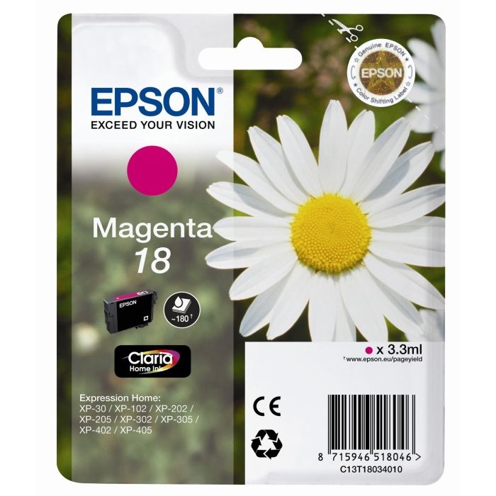 Epson (18) T18034020 Kırmızı Orjinal Kartuş 