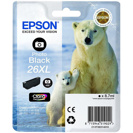 Epson (26XL-T2631) C13T26314020 Foto Siyah Orjinal Kartuş
