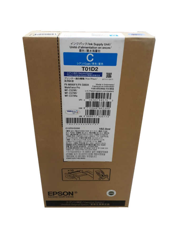 Epson C13T01D200 Mavi Orjinal Kartuş - WorkForce WF-C529R