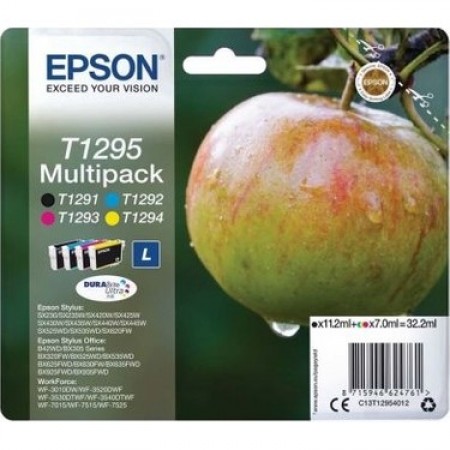 Epson C13T12954020 Multipack 4'lü Mürekkep Kartuş Epson C13T12954020 Multipack 4'lü Mürekkep Kartuş