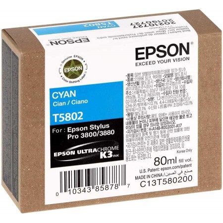 Epson C13T580200 (T5802) Mavi Orjinal Kartuş Epson C13T580200 (T5802) Mavi Orjinal Kartuş