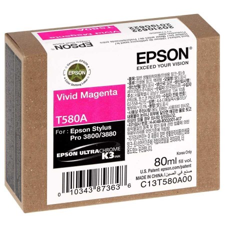 Epson C13T580A00 (T580A) Kırmızı (Vivid Magenta) Orjinal Kartuş Epson C13T580A00 (T580A) Kırmızı (Vivid Magenta) Orjinal Kartuş