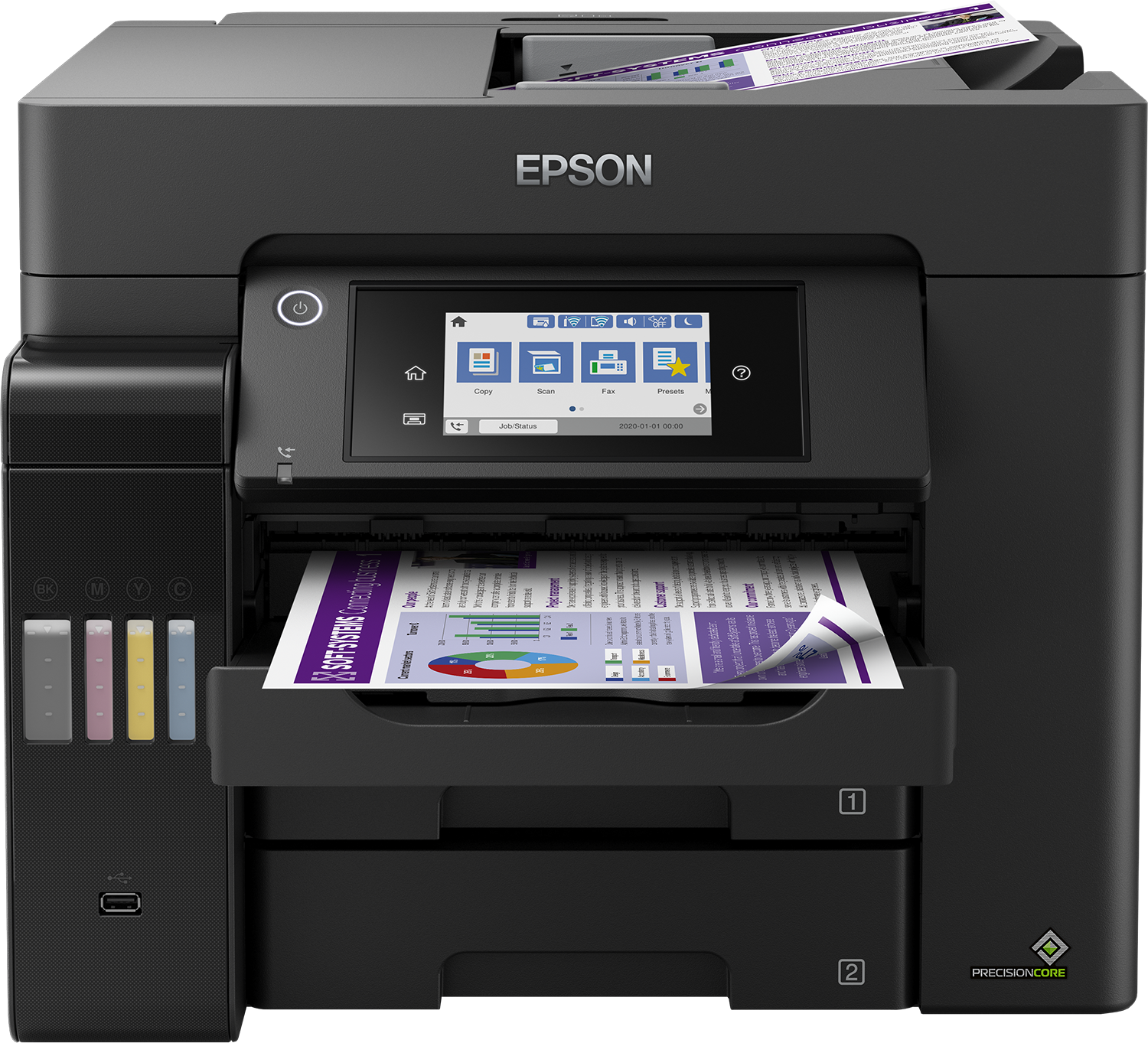 Epson L6570 Yazıcı/Tarayıcı/Fotokopi/Faks Renkli Mürekkep Tanklı Yazıcı WI-FI Ethernet Dubleks