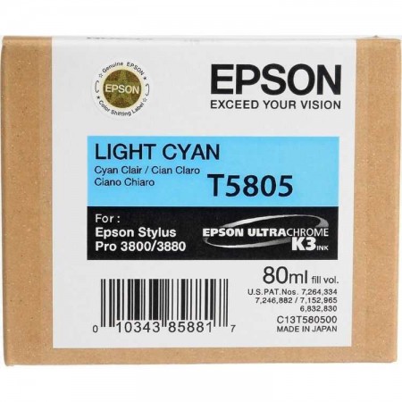 Epson T5805 Açık Mavi Orjinal Kartuş Epson T5805 Açık Mavi Orjinal Kartuş
