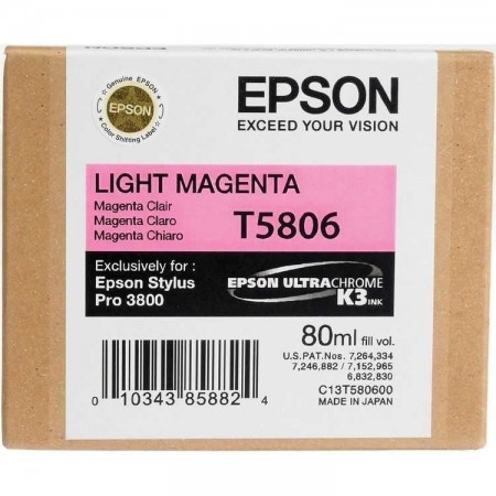 Epson T5806 Açık Kırmızı Orjinal Kartuş Epson T5806 Açık Kırmızı Orjinal Kartuş