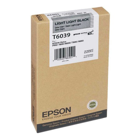 Epson T6039 C13T603900 (Light Light Black) Orjinal Kartuş Epson T6039 C13T603900 (Light Light Black) Orjinal Kartuş