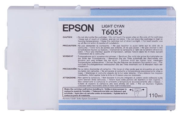 Epson (T6055) C13T605500 Açık Mavi Orjinal Kutusuz Kartuş