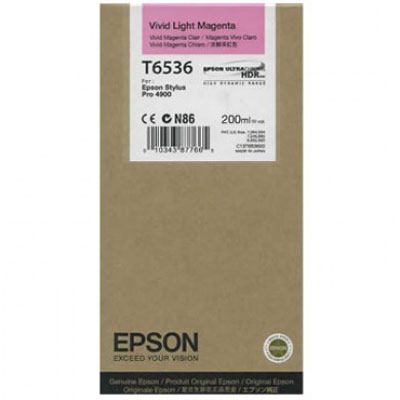 Epson T6536 (C13T653600) Açık Kırmızı Orjinal Kartuş - Pro 4900