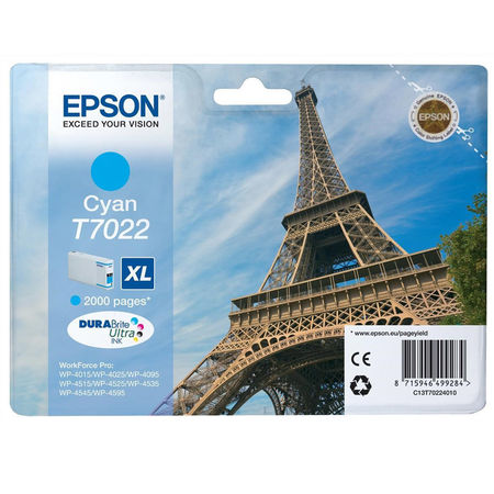 Epson (T7022XL) C13T70224010 Mavi Orjinal Kartuş
