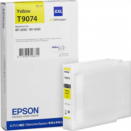 Epson T9074 (C13T907440) Sarı Orjinal Kartuş Yüksek Kapasiteli Epson T9074 (C13T907440) Sarı Orjinal Kartuş Yüksek Kapasiteli