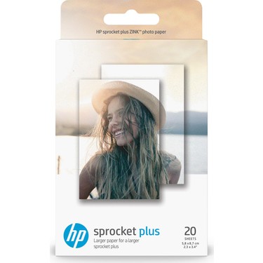 Hp 2LY72A Orjinal Sprocket Plus Fotoğraf Kağıdı-20 adet arkası yapışkanlı Yaprak/5,8 x 8,7 cm (2,3 x 3,4 inç)