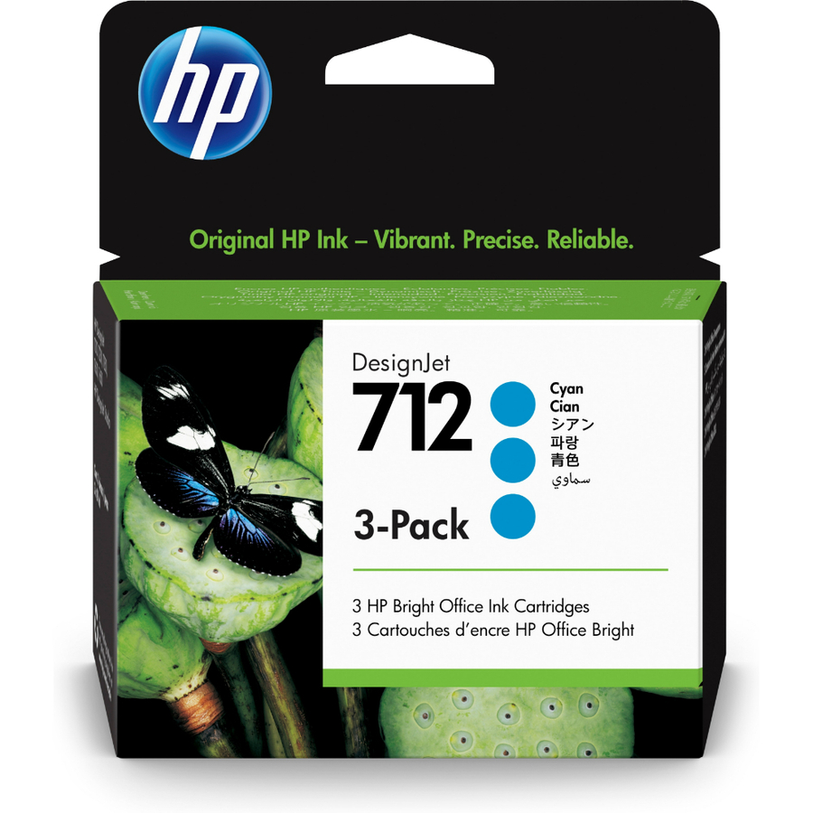 HP 3ED77A (712) Mavi Orjinal Kartuş 3lü Paket - DesignJet T650