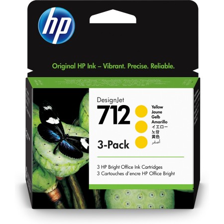HP 3ED79A (712) Sarı Orjinal Kartuş 3'lü Paket - DesignJet HP 3ED79A (712) Sarı Orjinal Kartuş 3'lü Paket - DesignJet