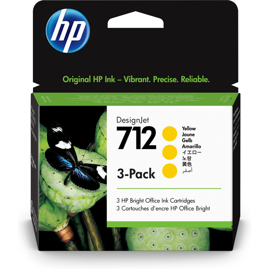 HP 3ED79A (712) Sarı Orjinal Kartuş 3'lü Paket - DesignJet 