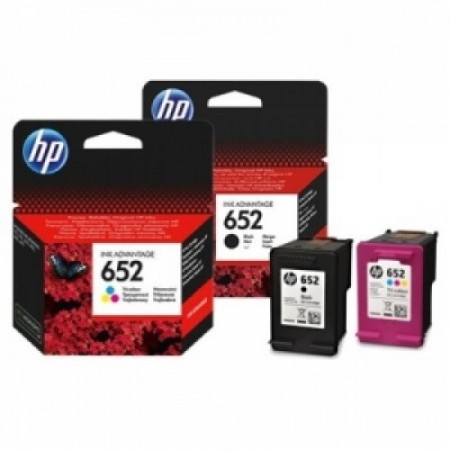 HP 652 F6V24A / F6V25A Orjinal Siyah ve Renkli Avantaj Paket Kartuş HP 652 F6V24A / F6V25A Orjinal Siyah ve Renkli Avantaj Paket Kartuş