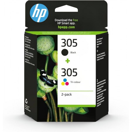 HP 6ZD17AE (305) Siyah+Renkli İkili Paket Orjinal Kartuş HP 6ZD17AE (305) Siyah+Renkli İkili Paket Orjinal Kartuş