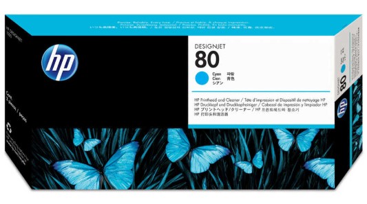 Hp C4821A (80) Eski Tarihli Mavi Orjinal Baskı Kafası Ve Kafa Temizleyici