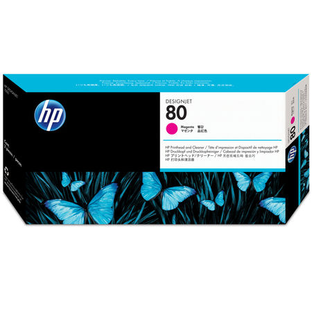 Hp C4822A (80) Orjinal Kırmızı Baskı Kafası ve Baskı Kafası Temizleyicisi