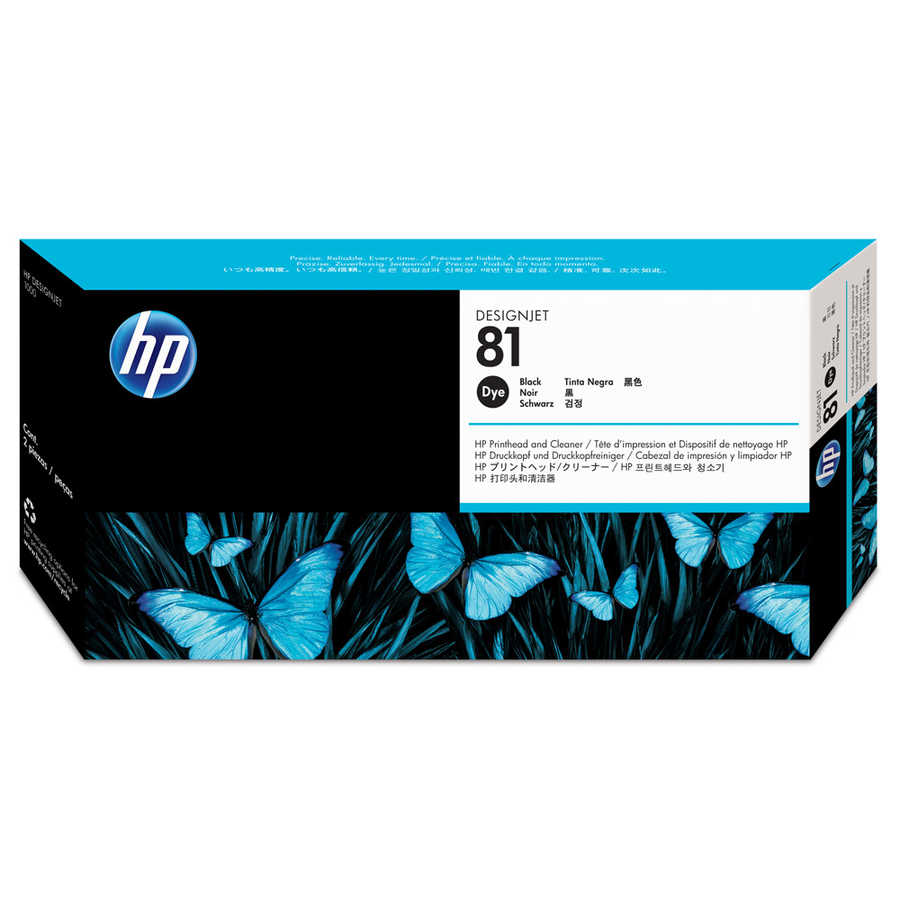 Hp C4950A (81) Orjinal Siyah Boya Baskı Kafası ve Baskı Kafası Temizleyicisi