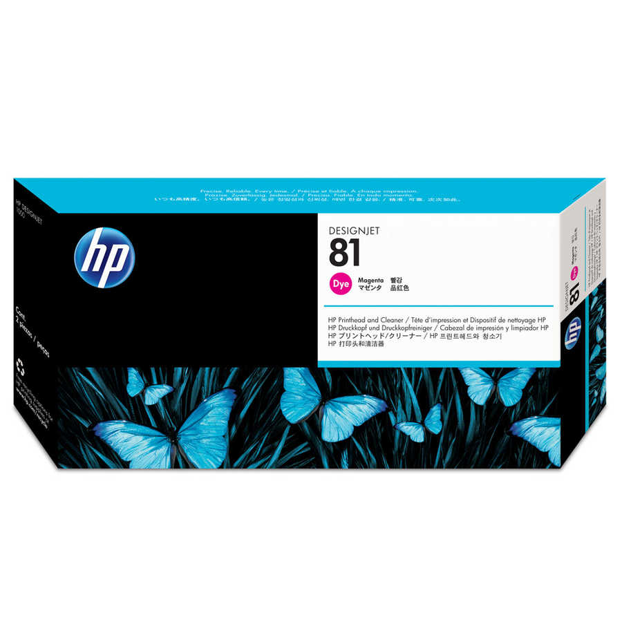 Hp C4952A (81) Orjinal Kırmızı DesignJet Boya Bazlı Baskı Kafası ve Baskı Kafası Temizleyici