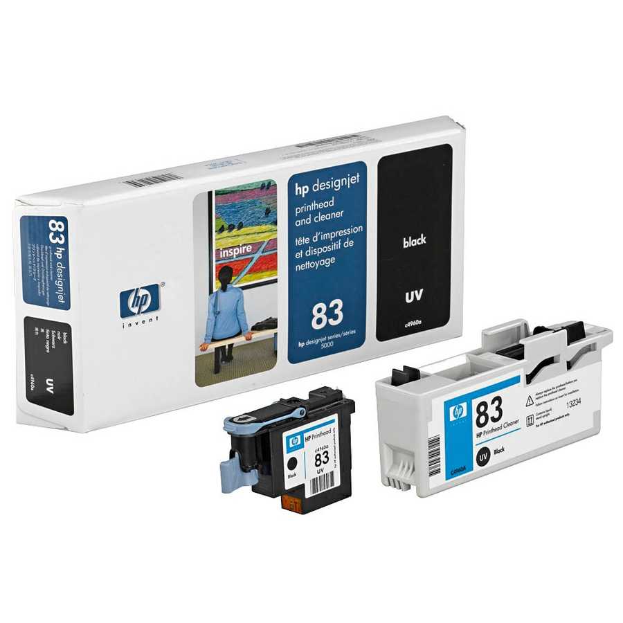 Hp C4960A (83) Orjinal UV Siyah Baskı Kafası ve Baskı Kafası Temizleyicisi
