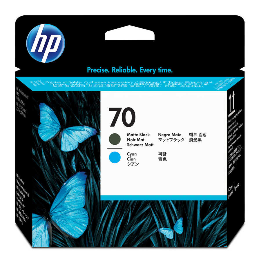 Hp C9404A (70) Orjinal Mat Siyah ve Mavi Baskı Kafası