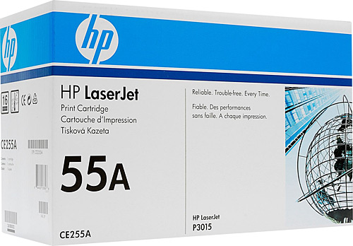 Hp CE255A (55A) Mavi Beyaz Kutu Ve Kutu Hasarlı Siyah Orjinal Toner