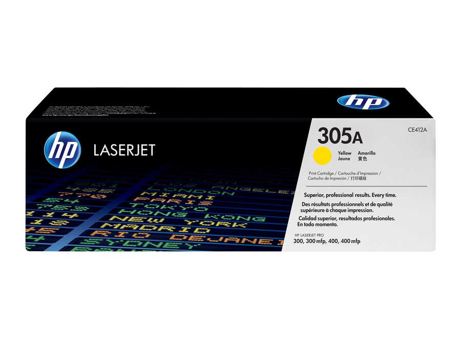 Hp CE412A (305A) Kutusu Hasarlı Sarı Orjinal Toner