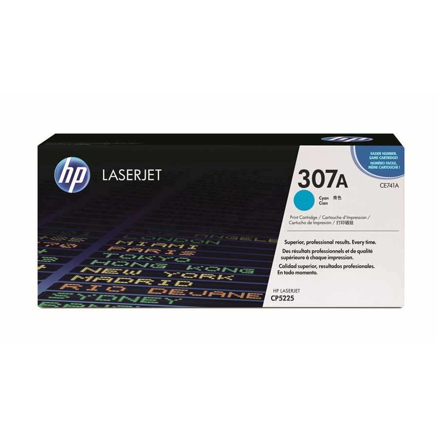 Hp CE741A (307A) Kutusu Hasarlı Mavi Orjinal Toner