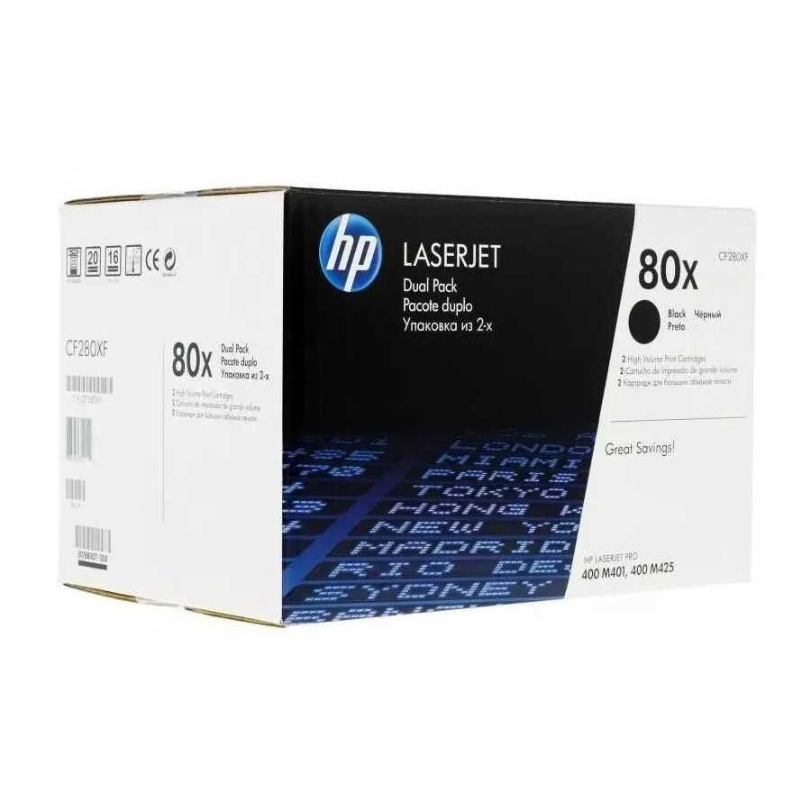 Hp CF280XF (80X) Siyah Orjinal Yüksek Kapasite 2'li Paket Toner