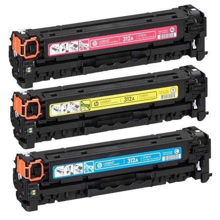 Hp CF440AM (312A) Renkli Orijinal 3'lü Paket Toner Hp CF440AM (312A) Renkli Orijinal 3'lü Paket Toner