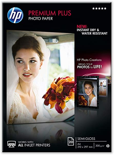 Hp CR673A Orijinal Premium Plus Yarı Parlak Fotoğraf Kağıdı, 20 Yaprak/A4/210 x 297 mm